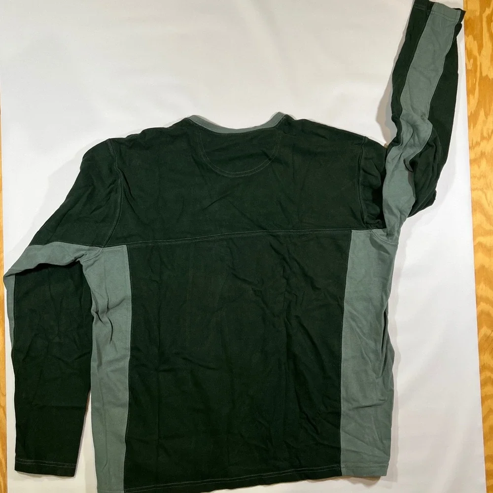Columbia Long Sleeve Shirt Mens XL Green Colorblock Gorpcore Hiking Outdoor Gorp